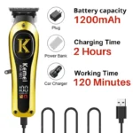 ماكينة حلاقة كيمي KM-1801 مع أمشاط التحديد وكابل الشحن